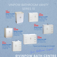 Upgrade Your Bathroom! 24"-72" Vanities Available at Great Price