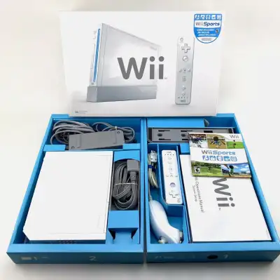 Nintendo Wii Console Complete In Box Bundle With Wii Sports CIB, View more