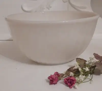 Large, Vintage, Milk Glass, Fire King, Mixing Bowl, View more