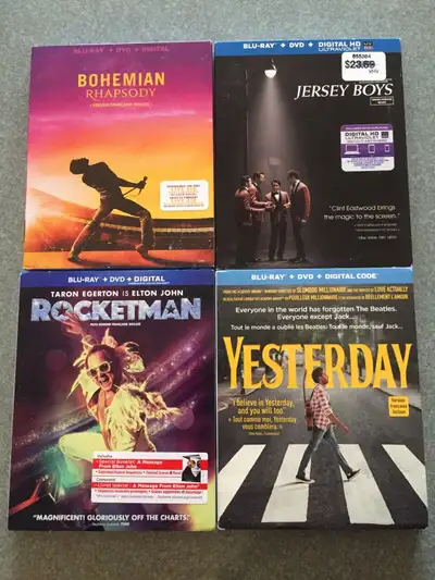 New Sealed Music Blurays Bohemian Rhapsody Rocketman Yesterday , View more