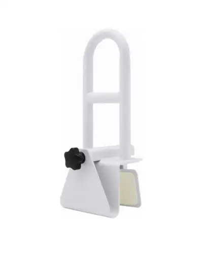 New Shower Grab Bar Smooth-White Powder-Coated Stainless Steel, View more