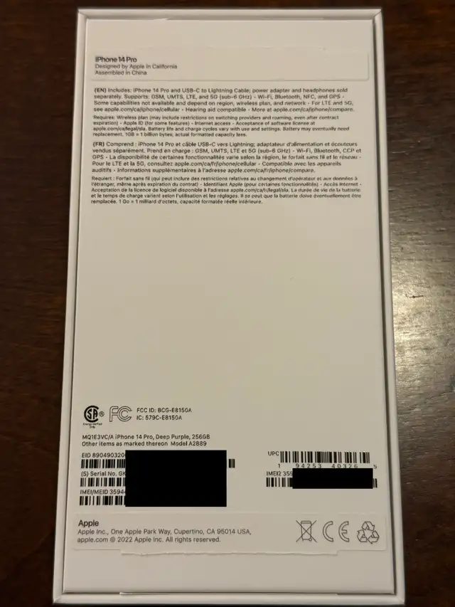 [Like-New] Unlocked iPhone 14 Pro 256GB Deep Purple in Cell Phones in Delta/Surrey/Langley - Image 10