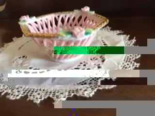 Vtg Dainty Pink/Gold Edged PORCELAIN TRINKET DISH-Lattice w Rose in Arts & Collectibles in City of Toronto - Image 5