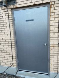 Fire rated metal door and frame