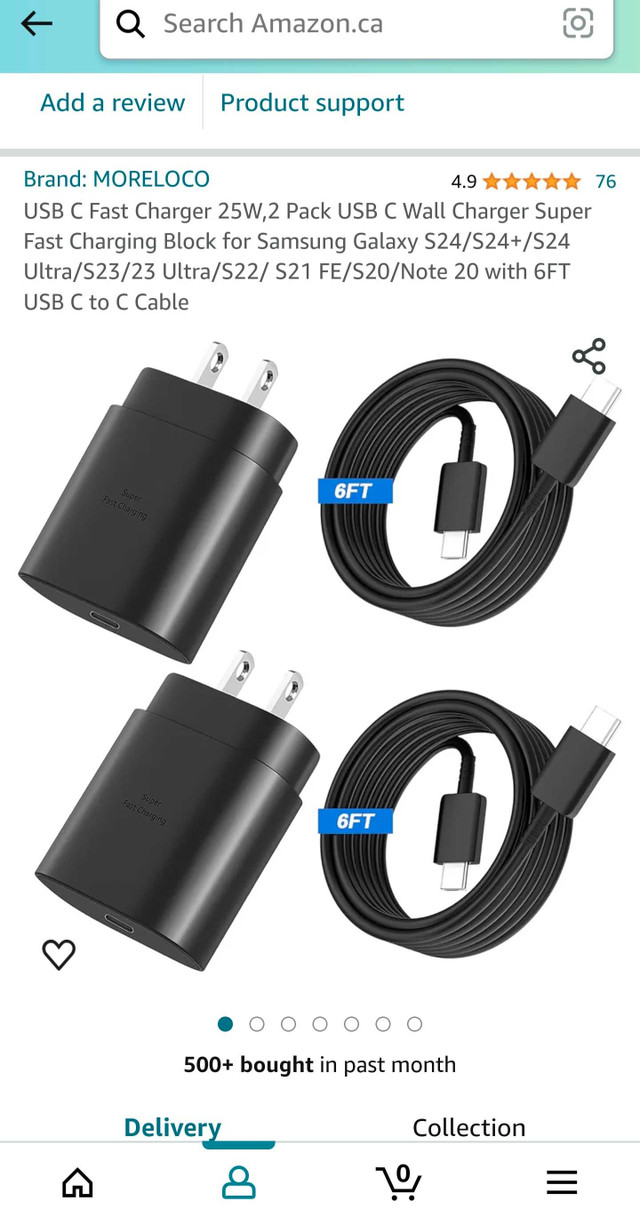 Fast charger USB C 25W for samsung new in Cell Phone Accessories in City of Halifax