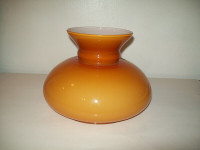 Antique amber glass lampshade