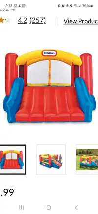 Little tikes bouncy castle with blower