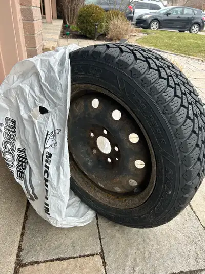 Goodyear Nordic winter tires 205/55 r15. Used on a Mazda 3, not a lot of driving done on them. Tread...