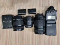  Canon 80D + 3 lentilles + Flash Speedlite 