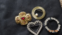 Brooches  for lady, vintage like ,sparkly , lots of  stones,