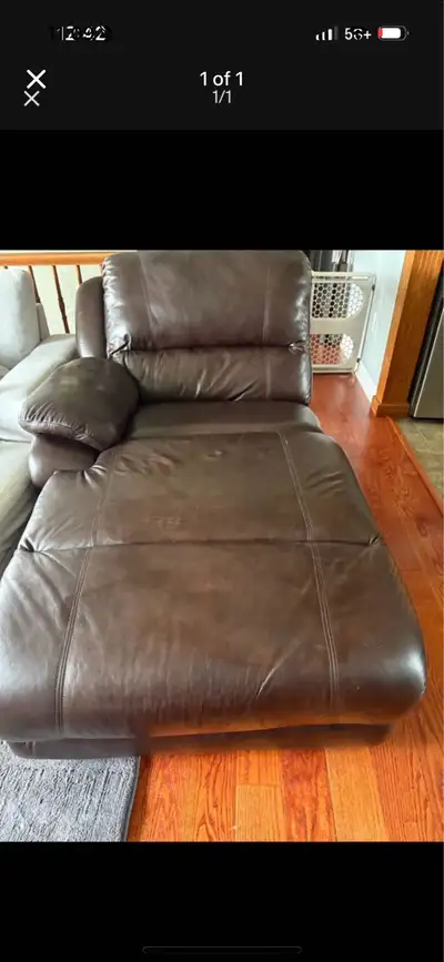 leather chaise lounger , View more