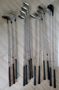 Assortiment de bâtons de golf vintage R.H. Vintage golf clubs