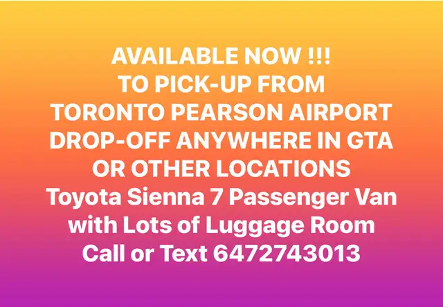 DAILY RIDESHARE -  From  OTTAWA  To  TORONTO in Rideshare in Mississauga / Peel Region - Image 10