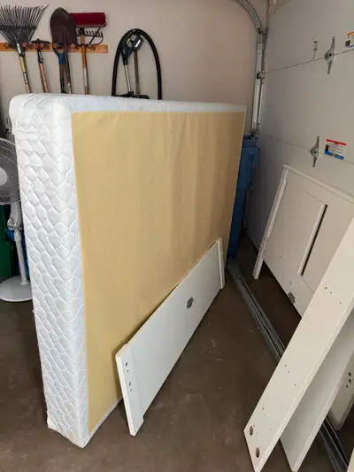 IKEA bed frame and box spring, View more