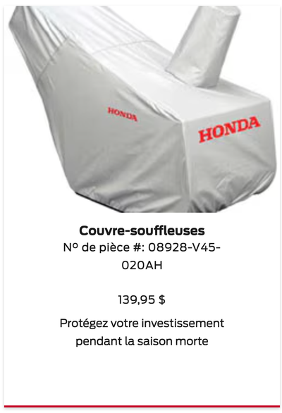 Housse pour Souffleuse Honda HSS928CTD, View more