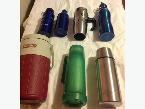 Assorted Thermos' and Water Bottles in Fishing, Camping & Outdoors in Chilliwack
