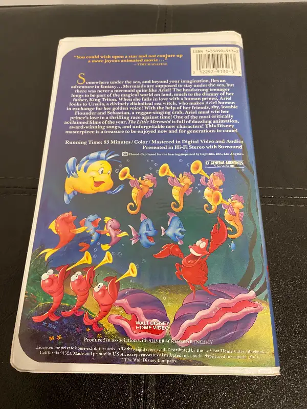 Walt Disney Black Diamond VHS Clamshell Movies - Little Mermaid in CDs, DVDs & Blu-ray in City of Toronto - Image 6