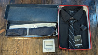 **NEW WITH TAGS !!**  MENS dress shirt, tie & clip