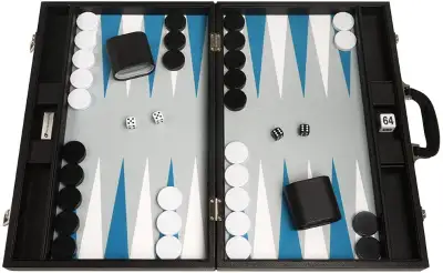 THIS LISTING IS FOR AN OPEN BOX - LIKE NEW BACKGAMMON SET WITH ALL OF ITS ORIGINAL ACCESSORIES. SEE...
