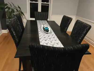 Solid Maple Dining table with 6 chairs, View more