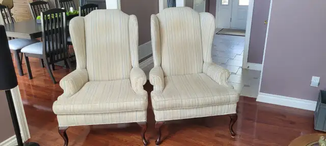 Queen Ann Wingback chairs in Chairs & Recliners in Markham / York Region - Image 2