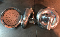 Moen chrome shower and tub fixtures set. (Used)