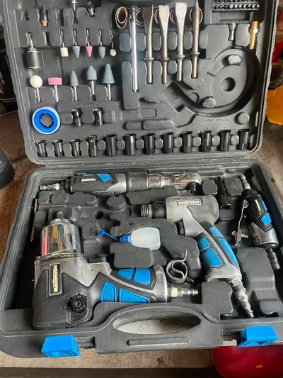 Air tool set. All included in the picture. Never used.. New $175. My price $120. Texts only please 9...