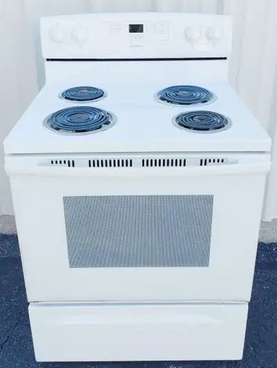 MODERN AMANA (by Whirlpool) STOVE with SAFETY ELEMENTS, View more