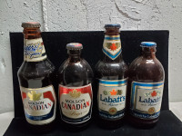 Vintage beer bottles and cans 