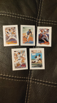 Lot of 5 1989 Topps Mini Leaders cards