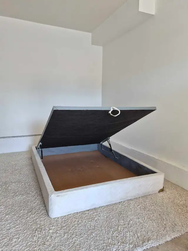 FREE DELIVERY Queen Size Bedframe with Hideaway Storage / Bed in Beds & Mattresses in Vancouver - Image 8