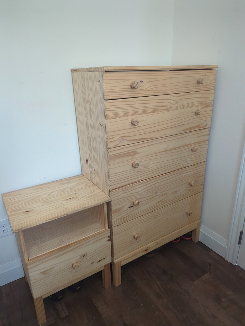 Pine dresser and nightstand from Ikea Dressers & Wardrobes