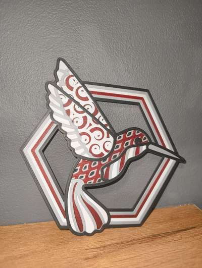 Hummingbird Wall Art (Modern Geometric), View more