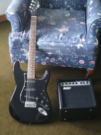 electric guitar and amplifier