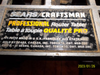 CRAFTSMAN Router Table/ Table avec Toupie