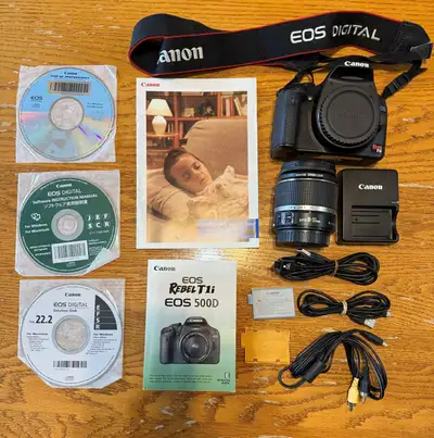 Canon EOS Rebel T1i 15.1 MP CMOS Digital SLR Camera Package, View more