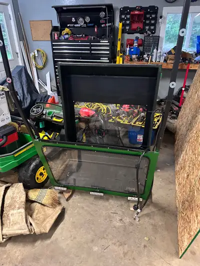 Selling a custom made cab for a John Deere garden tractor I made it to fit a 318 but it should fit 3...