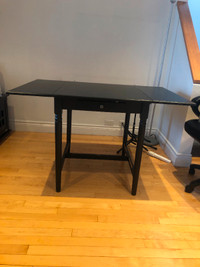 Ikea brown foldable table/ desk and chair