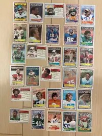 29 X 1983 Topps football cards + Ottis Anderson sticker insert