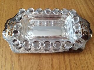 Viking Plate Silver and Glass Miniature Butter Dish in Arts & Collectibles in Stratford