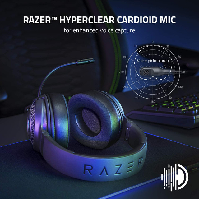 Razer Krayken V3 X Wired USB Gaming Headset, PC, Mac, P/S in Speakers, Headsets & Mics in London - Image 3