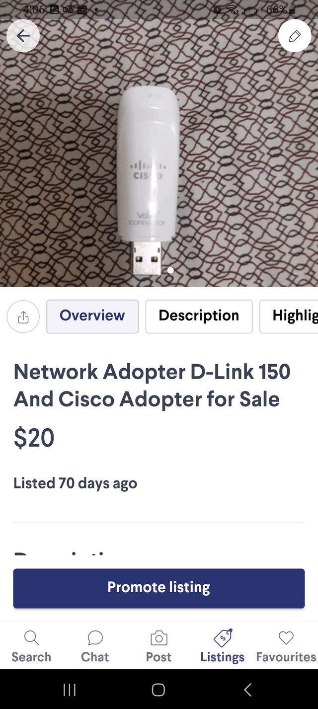 Network Adopter D-Link150 and Cisco Adopter for sale in Networking in Oshawa / Durham Region - Image 2