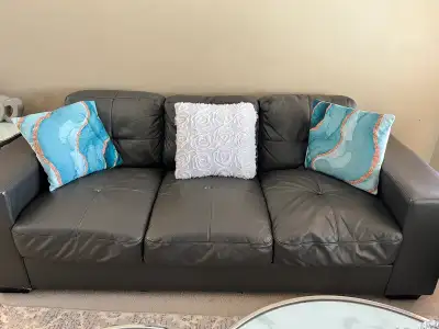 Two drak  gray  couches, View more