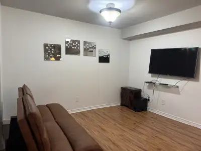 Available for Short Term or Long Term Rental FULL FURNISHED 2 Bedroom + Living Room Legal Basement A...