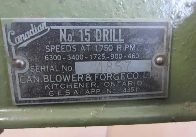 'Canadian #15' Floor-Model Drill Press573323313802782722