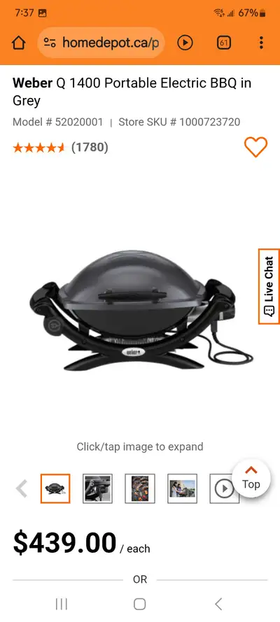 SOLD...‼️✅️ BBQ Season is here.. The best electric bbq on the market. Great for condos & backyards....