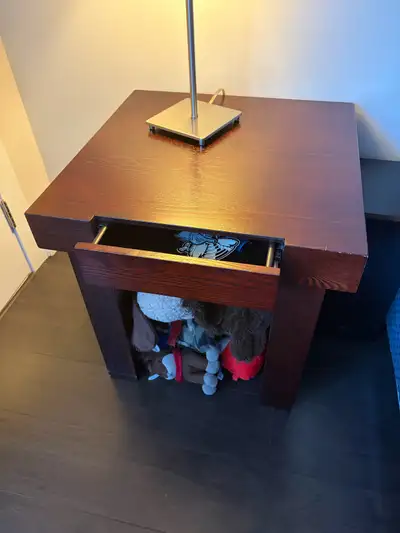 wood end tables(2), View more