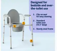 3 in 1 steel commode