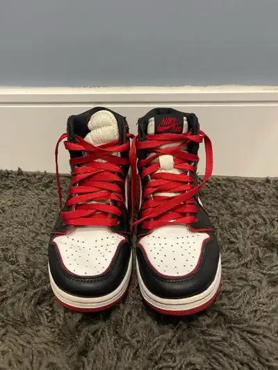 red black white air Jordan’s, View more