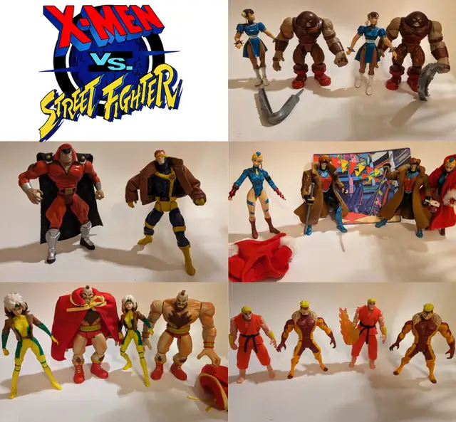 X-Men vs Street Fighter action figure sets (ToyBiz,1999)628637390324491214
